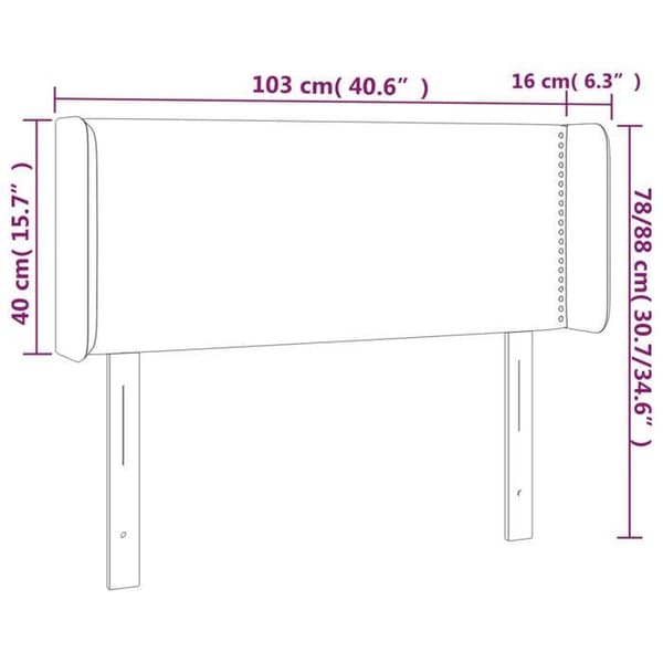 Maison Exclusive - LED-päätyharso Tummanharmaa 103x16x78/88 cm Sametti mörkgrå