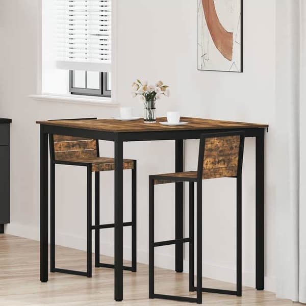 Matbord - EXKLUSIV HEM - Ståbord - Ingenjörsträ - Metallstruktur - Rektangulär 110 cm