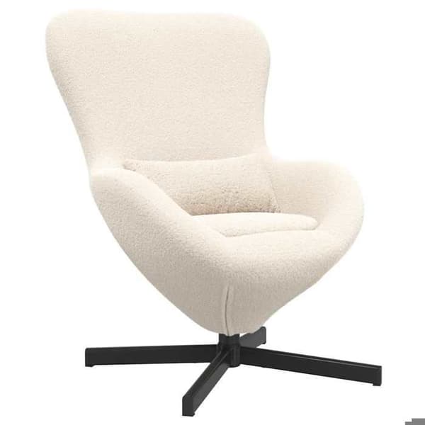 Maison Exclusive - Æggestol Creme 63 x 73 x 90 cm stof