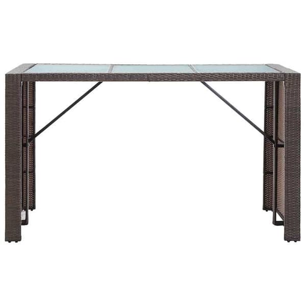 Maison Exclusive - Trädgårdsbarset 7 delar med kuddar, flätad resin, brun