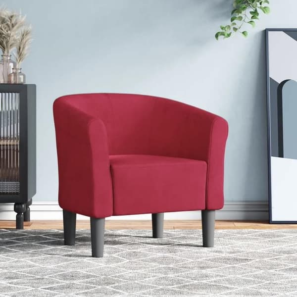 Maison Exclusive - Bordeaux punainen samettinen nojatuoli