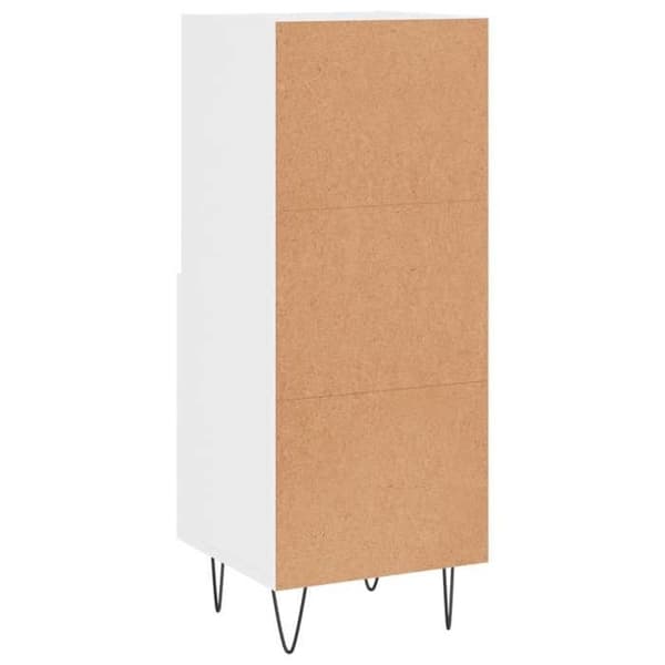 Maison Exclusive - Hvid glans buffet 34,5x34x90 cm Ingeniørtræ Vit