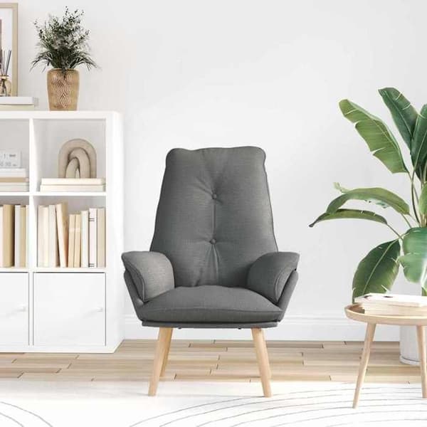 Fåtölj - MAISON EXCLUSIVE - Maison Exclusive - Mörkgrå - Polyester tyg - 69x74x93 cm Mörkgrå