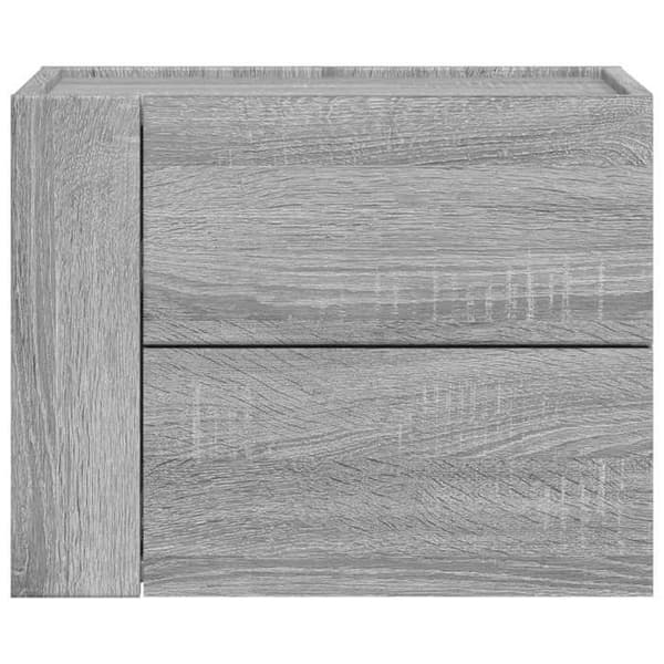 Maison Exclusive - Väggmonterad sängbord sonoma grå 45x30x35 cm