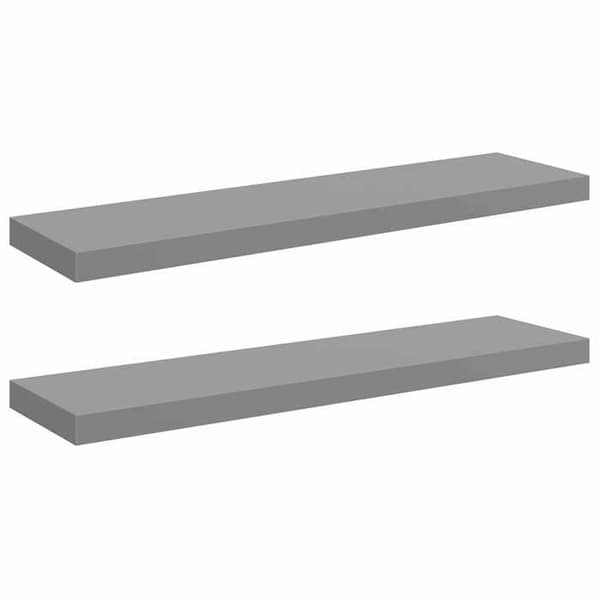 Maison Exclusive - Kelluvat seinähyllyt 2 kpl harmaa 90x23,5x3,8 cm MDF