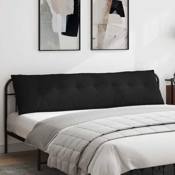Selkätyyny - MAISON EXCLUSIVE - 200 x 50 cm - Musta - Mikrofiiberi - Polyesteritäyte Svart