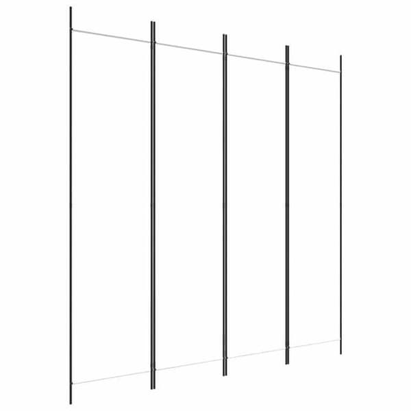 Maison Exclusive - Avskiljande vägg 4 paneler Vit 200x200 cm Tyg