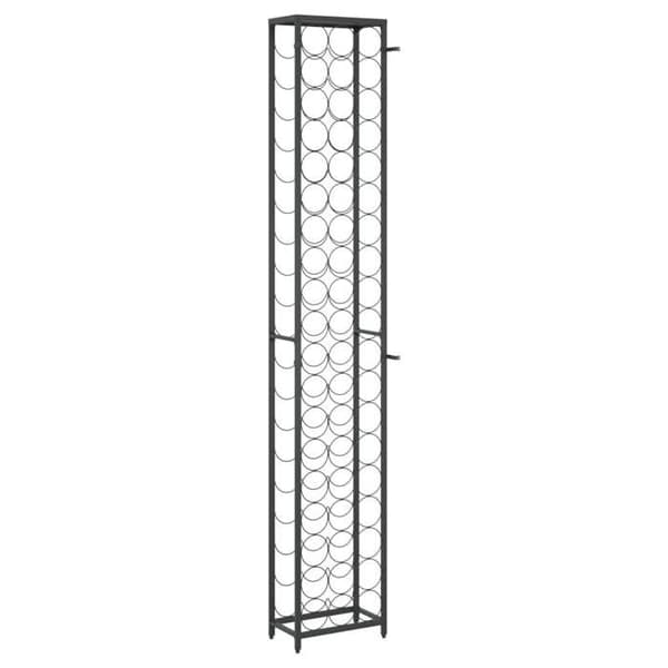 Maison Exclusive - Flaskställ för 57 flaskor svart 34x18x200cm smidesjärn
