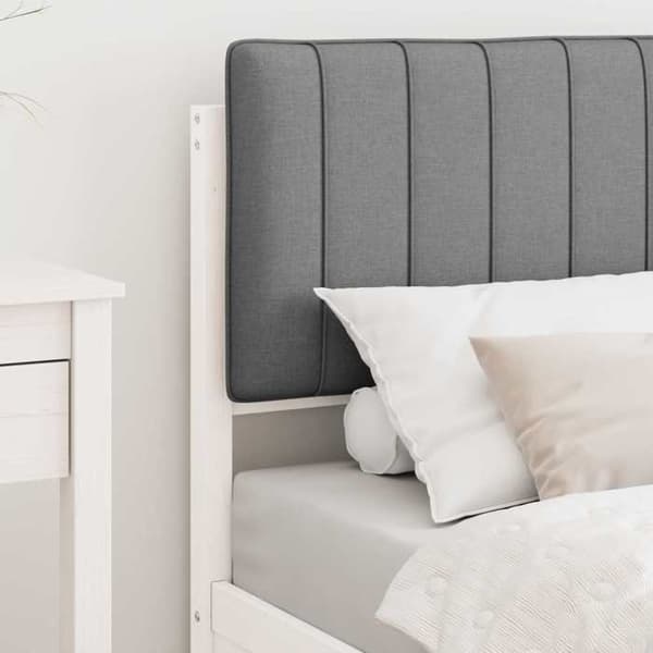 Maison Exclusive - Sengestel med polstret hovedgærde Lys grå 75 x 190 cm Ljusgrått