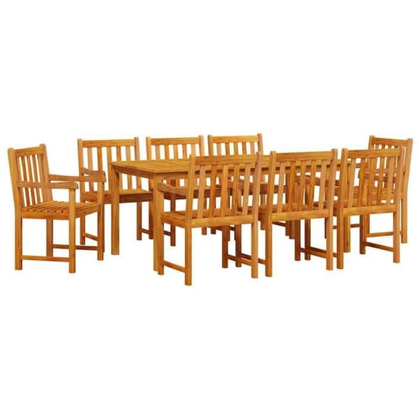 Maison Exclusive - 9 pc spisebordssæt til haven Brun