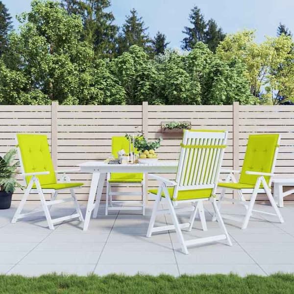 Maison Exclusive - Hög ryggstolskuddar för trädgård, 4-pack, klargrön
