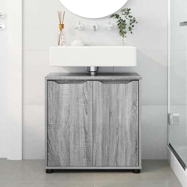 Maison Exclusive - Badrumsspegelskåp Grå Sonoma 60 x 30 x 60 cm