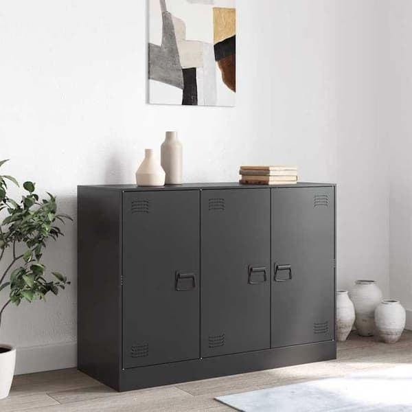 Maison Exclusive - Sort buffet 99x39x73 cm stål