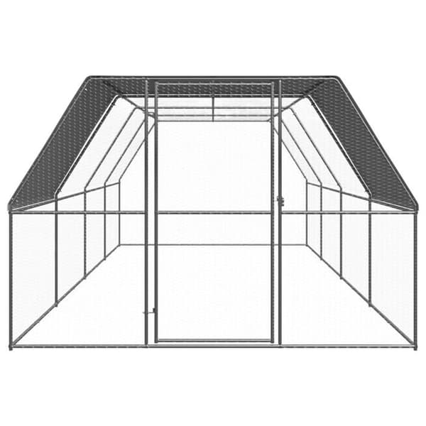 Maison Exclusive - Utomhus hönshus 3x8x2 m Galvaniserat stål
