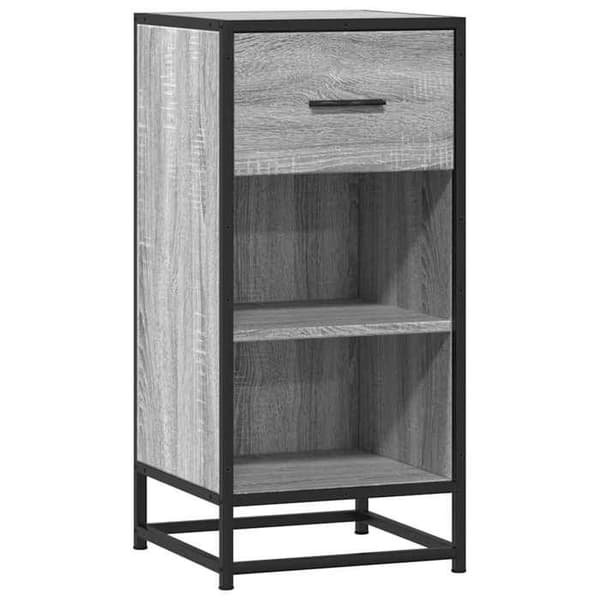 Maison Exclusive - Buffé Sonoma Grå 35,5x35x76 cm Ingenjörsträ och Metall