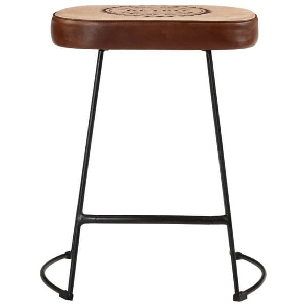 Maison Exclusive - Barstolar set om 2 mörkbruna 40x29,5x53 cm