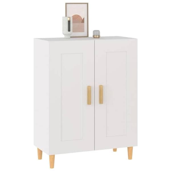 Maison Exclusive - Buffé Vit 69,5x34x90 cm Ingenjörsträ