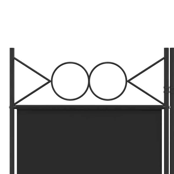 Maison Exclusive - Avskiljande vägg 3 paneler Svart 120x200 cm Tyg