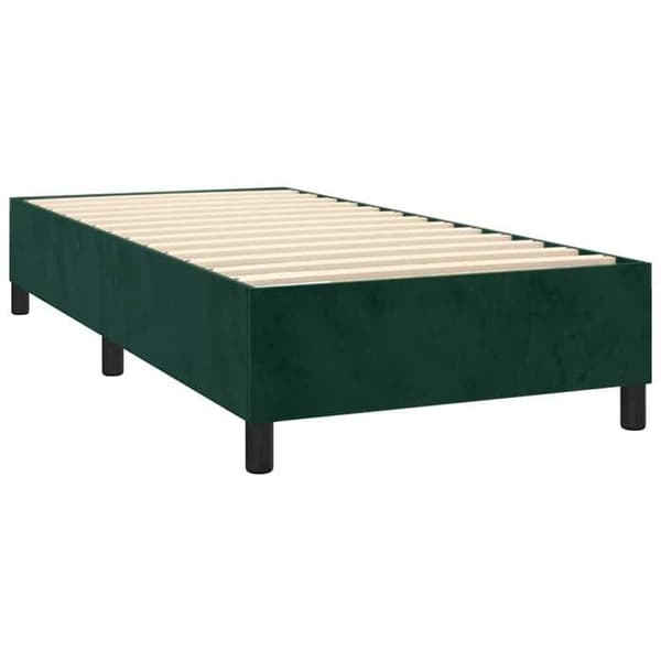 Maison Exclusive - Sengelastik og madras med mørkegrøn LED 80x200 cm