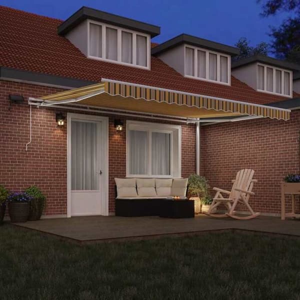 Maison Exclusive - Fällbart Markis Multicolor 450 × 350 cm Tyg och Aluminium