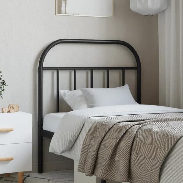 Maison Exclusive - Erstatnings hovedgærde i sort metal 80 cm Svart
