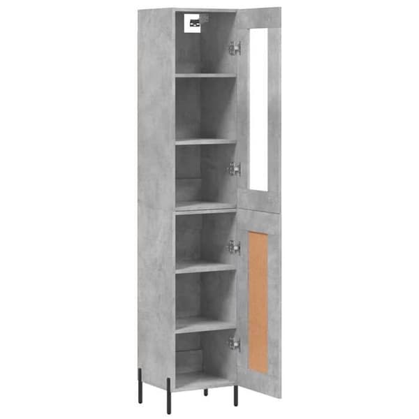 Maison Exclusive - Buffé hög Grå betong 34,5x34x180 cm Ingenjörsträ