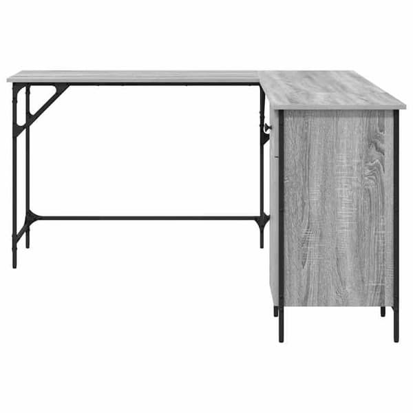 Maison Exclusive - Sonoma grå skrivebord 141x141x75 cm ingeniørtræ
