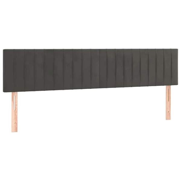 Maison Exclusive - Mörkgrå sänggavlar 160x5x78/88 cm Sammet