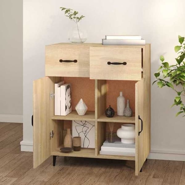 Maison Exclusive - Buffé ek sonoma 69,5x34x90 cm ingenjörsträ