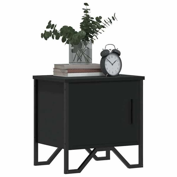 Nattabeller - EKSKLUSIV HUS - 2 dele - Sort - Spånplader - 2 skuffer - 40x30x40 cm Svart
