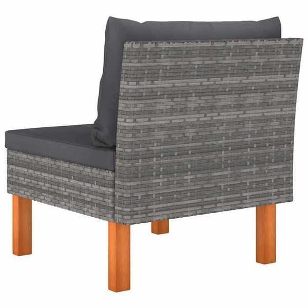Maison Exclusive - Centrala soffbord 3 st Flätad resin och eucalyptus trä