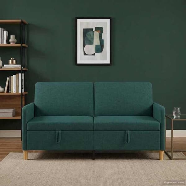 Maison Exclusive - Sofa med opbevaring Mørkegrøn 172 x 78 x 87 cm Polyester
