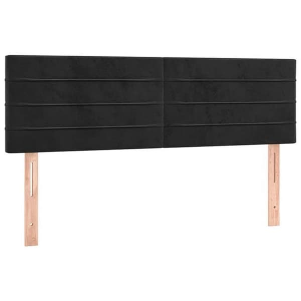 Maison Exclusive - Sängyn lamellipatja mustalla 140x200 cm sametilla