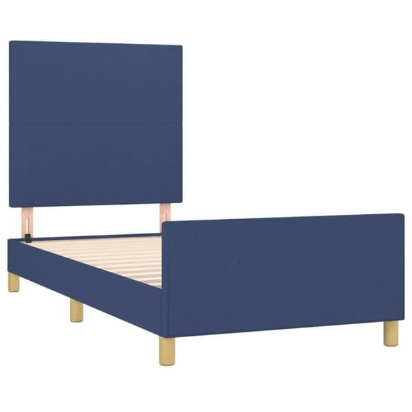 Maison Exclusive - Sengestel uden madras blå 100x200 cm stof