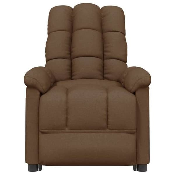 Elastisk massagefåtölj - EXKLUSIV HEM - Brun tyg - 3 lutningspositioner - 6 massagepunkter - USB 5V brun
