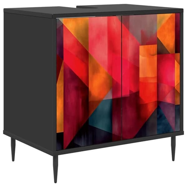 Maison Exclusive - Badeværelsesskab HEESCH Sort eg 60 x 40 x 61 cm