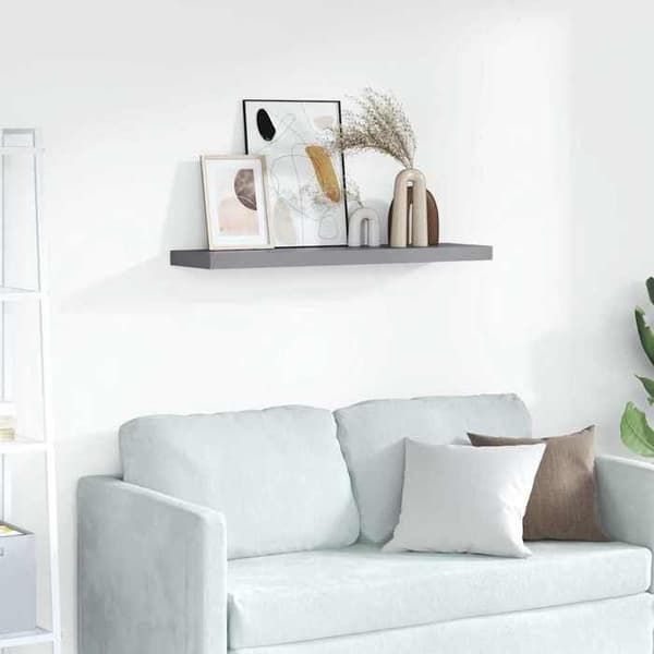 Maison Exclusive - Kelluva seinähylly harmaa 90x23,5x3,8 cm MDF Grå