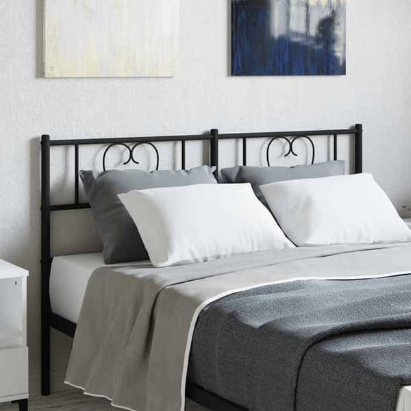 Maison Exclusive - Erstatnings hovedgærde metal sort 120 cm Svart