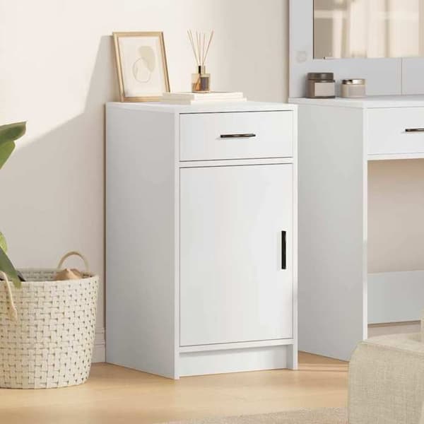 Buffet - EKSKLUSIVT HUS - 40 x 40.5 x 75 cm - Hvid - Ingeniørtræ - Leveres samlet Vit