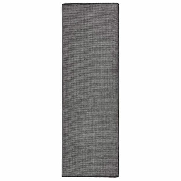 Maison Exclusive - Ulkokäyttöön tarkoitettu matto, litteä kudos 80x250 cm Harmaa