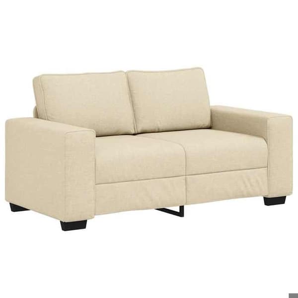 Maison Exclusive - 2-delt sofa sæt med puder i cremefarvet stof