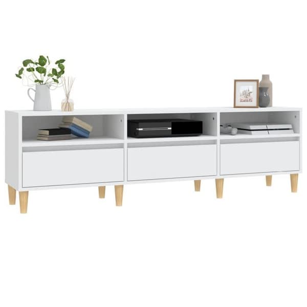Maison Exclusive - TV-möbel vit 150x30x44,5 cm ingenjörsträ