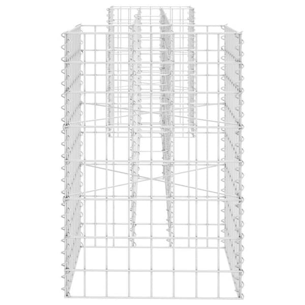 Maison Exclusive - Gabionplanter i H Ståltråd 260x40x60 cm silver-