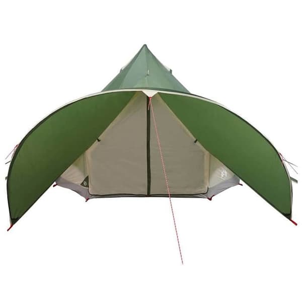 Maison Exclusive - Teepee-teltta 3 hengelle, vihreä ja harmaa