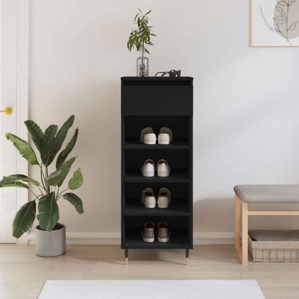 Maison Exclusive - Skoskab Sort 40x36x105 cm Ingeniørtræ