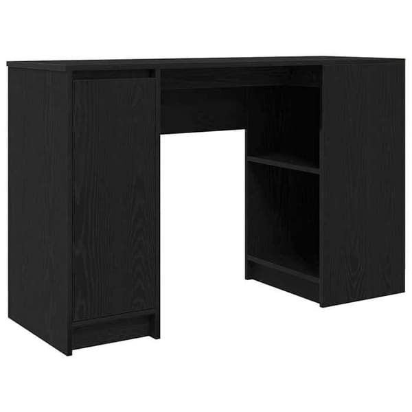 Maison Exclusive - Kontor i sort egetræ 120x42x76 cm ingeniørtræ