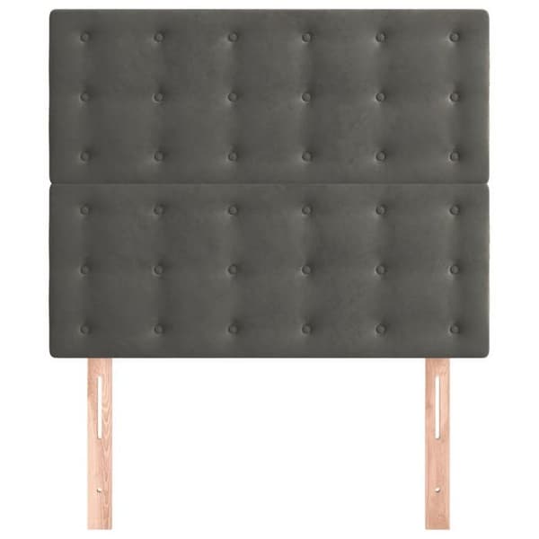 Maison Exclusive - Tummanharmaa pääty 80x5x118/128 cm Sametti Mörkgrå