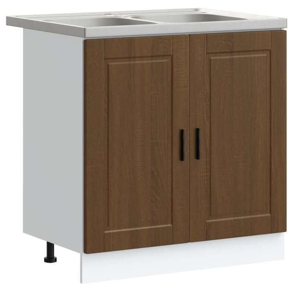 Maison Exclusive - Porto 2-delt underskabs møbel Brun 80 x 46 x 81,5 cm brun
