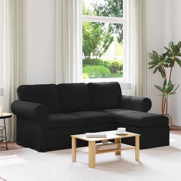Maison Exclusive - Sort Sofa 195 x 138 x 80 cm stof