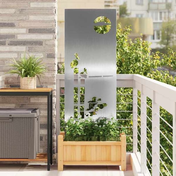 Maison Exclusive - Trädgårdsskyddsskärm Fretwork Silver 50 x 140 cm